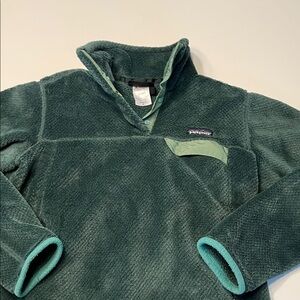 Patagonia Forest Green Re Tool Snap Fleece Jacket .. Sz M